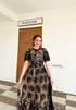 ORANGE JUICE  Black Lacey Maxi Dress